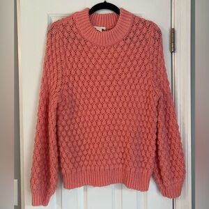 H & M Coral Textured Sweater